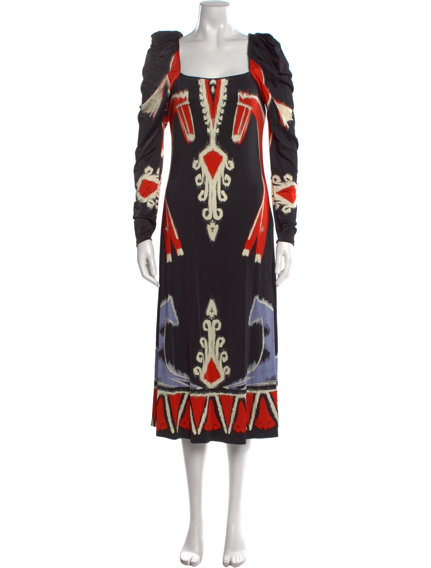 Johanna Ortiz Printed Midi Length Dress