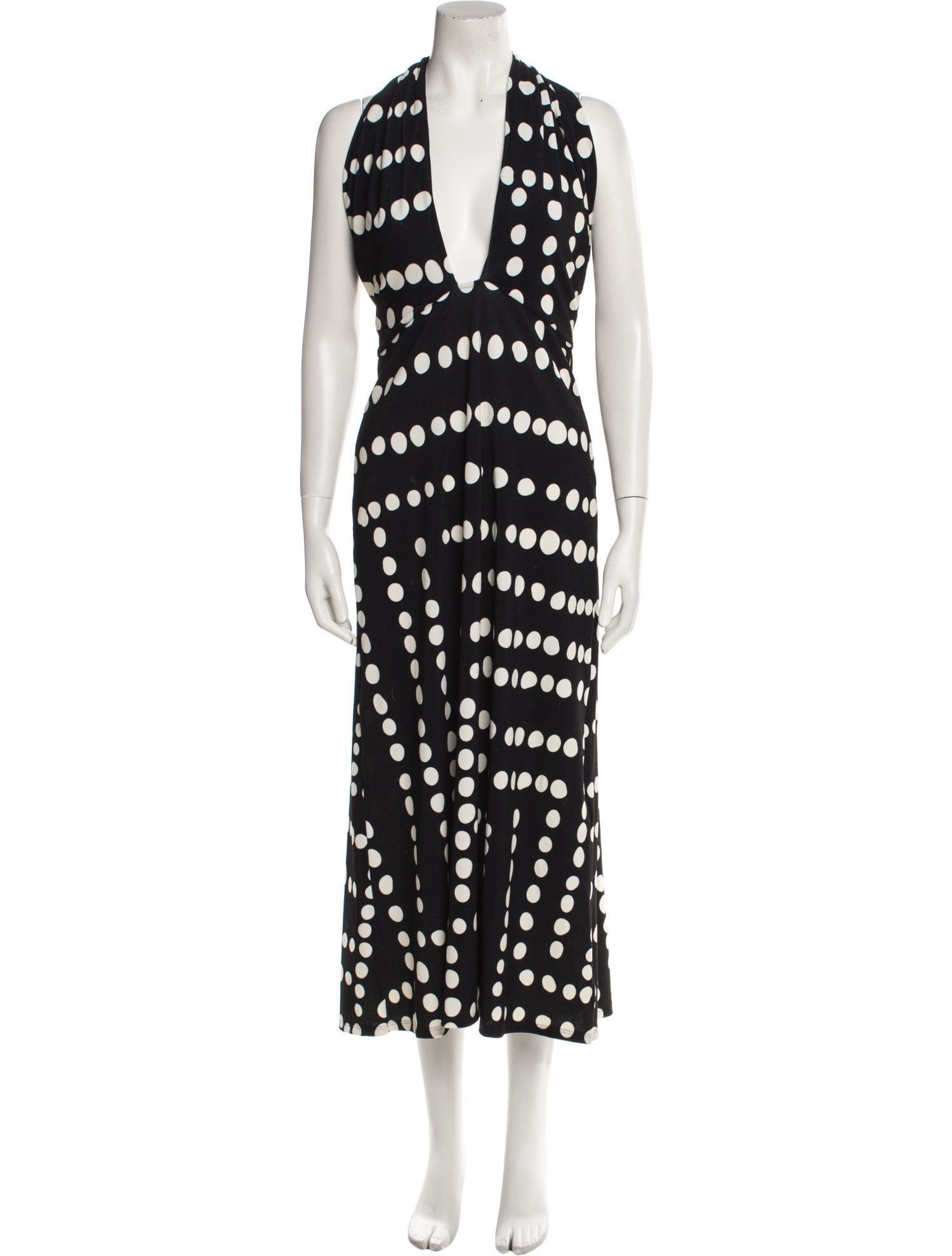 Johanna Ortiz Polka Dot Print Long Dress