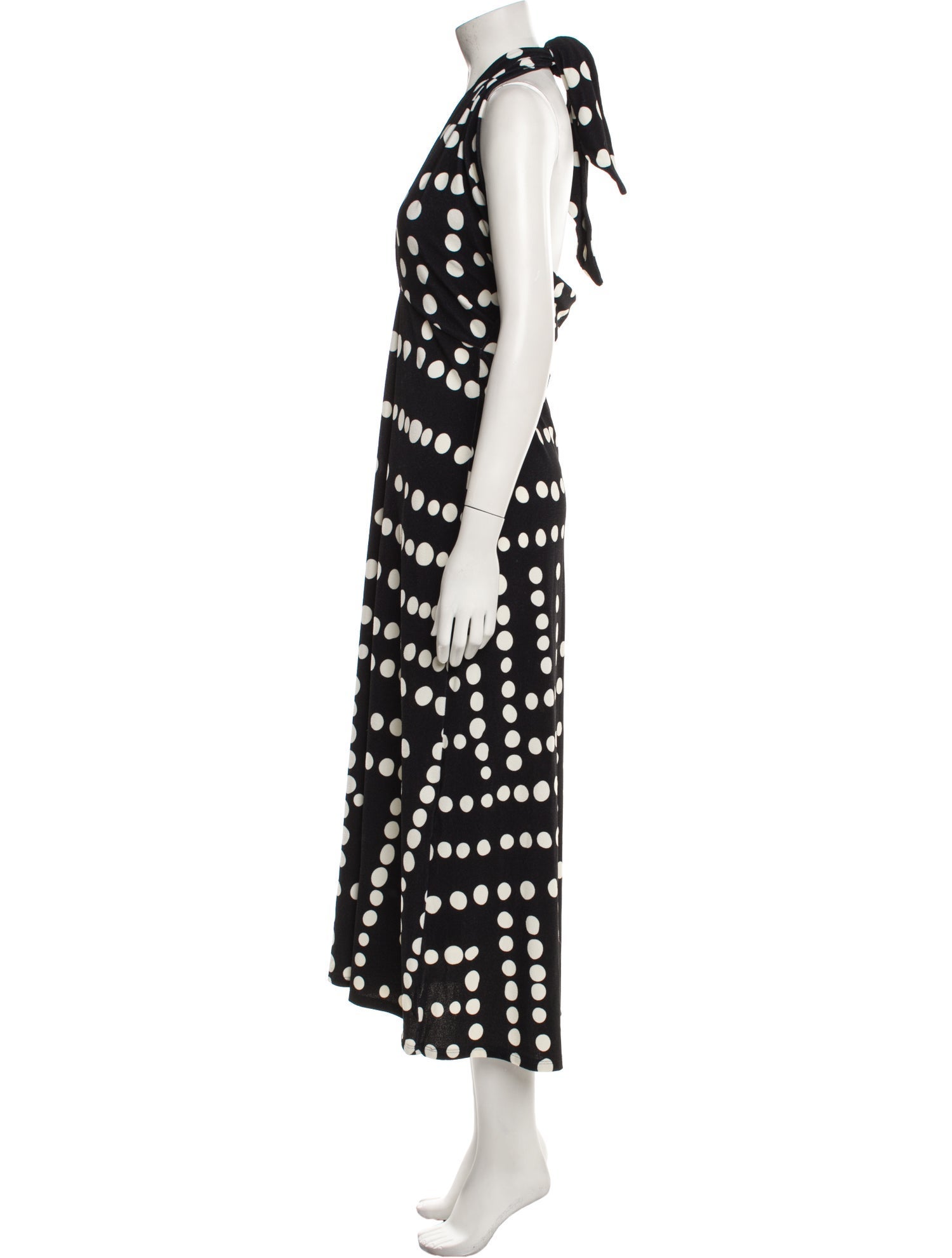 Johanna Ortiz Polka Dot Print Long Dress