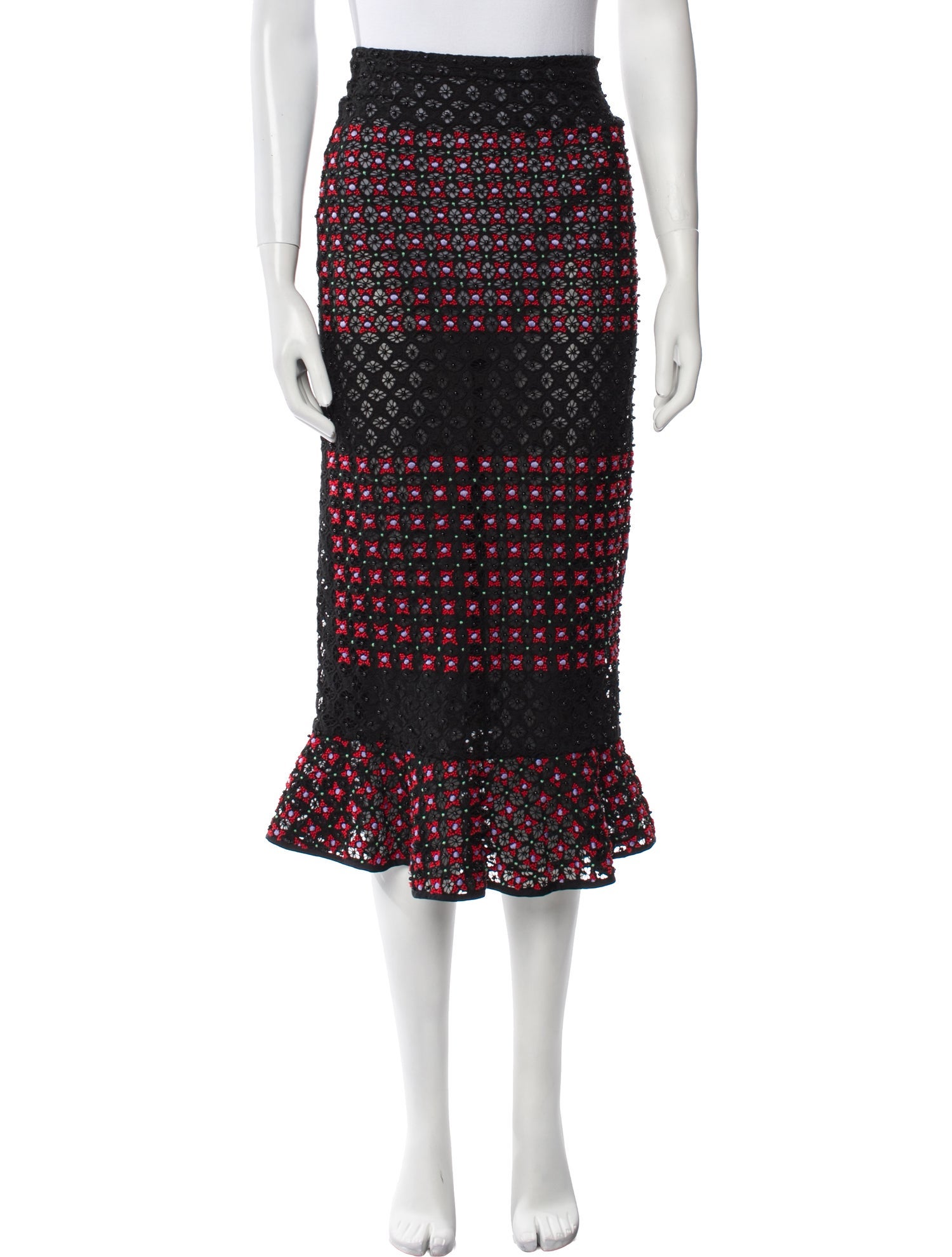 Johanna Ortiz Silk Midi Length Skirt