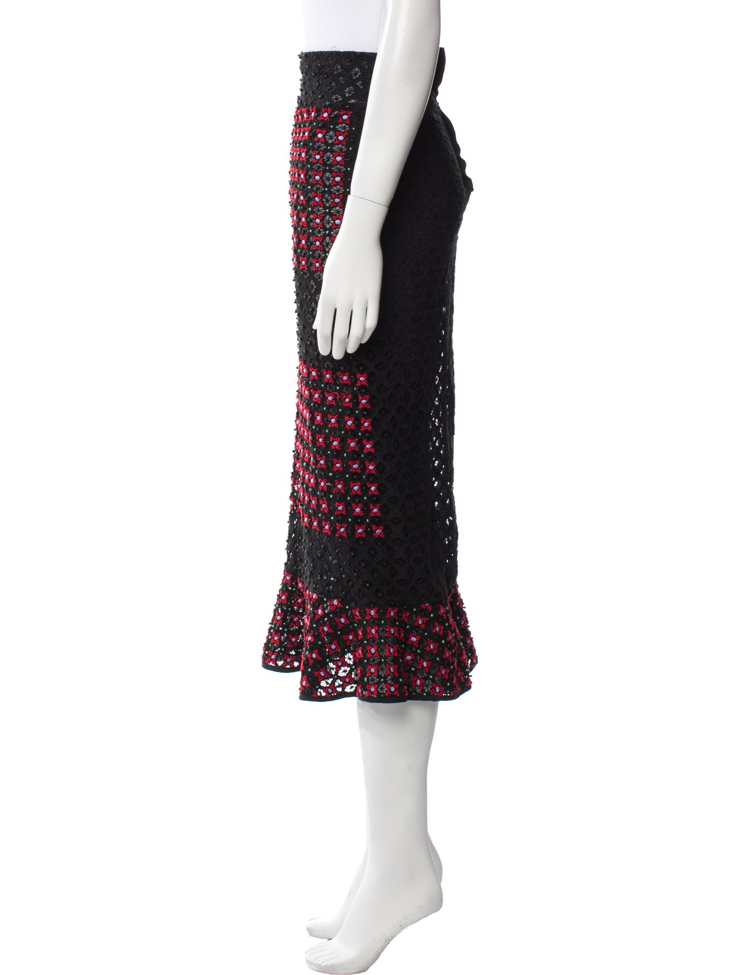 Johanna Ortiz Silk Midi Length Skirt