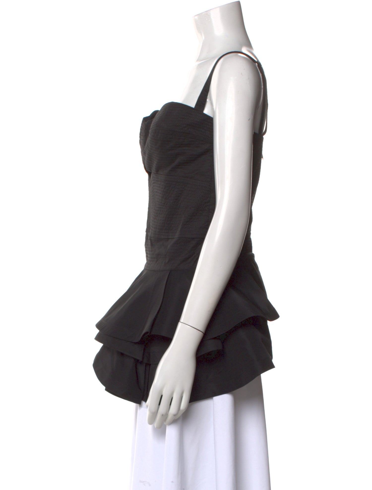 Johanna Ortiz Square Neckline Sleeveless Top