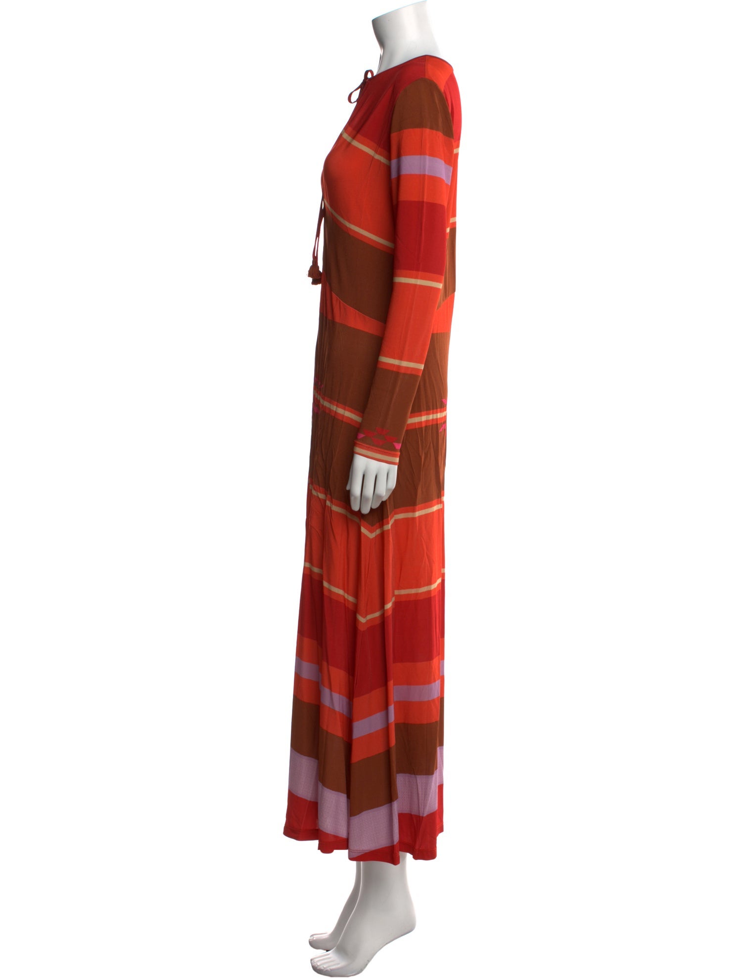 Johanna Ortiz Striped Long Dress