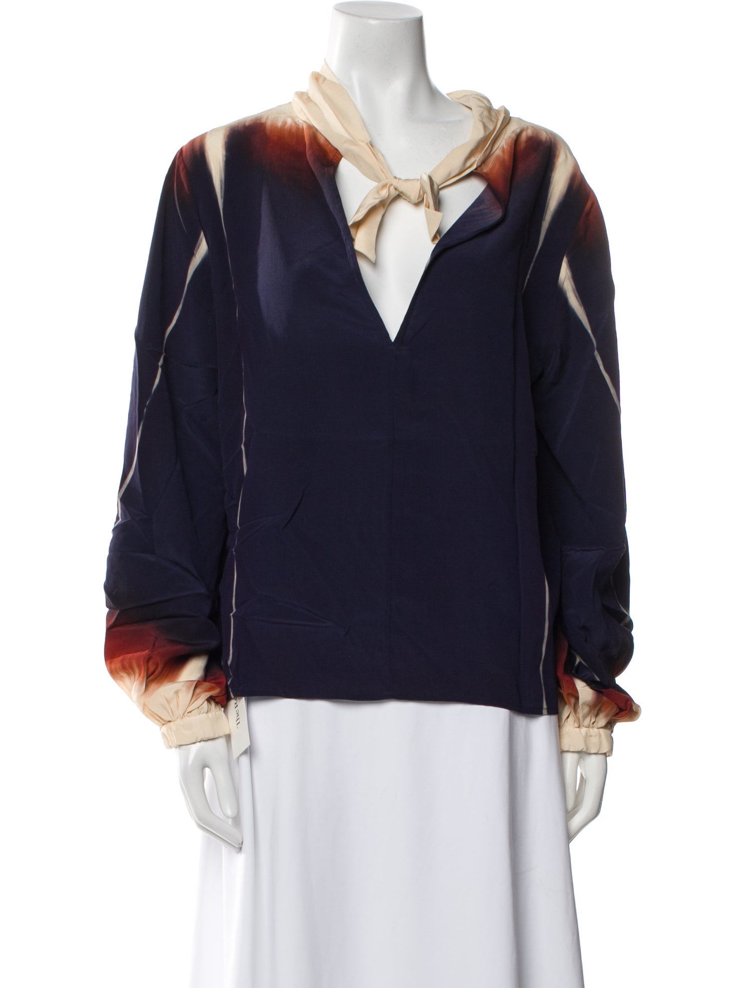 Johanna Ortiz Silk V-Neck Blouse