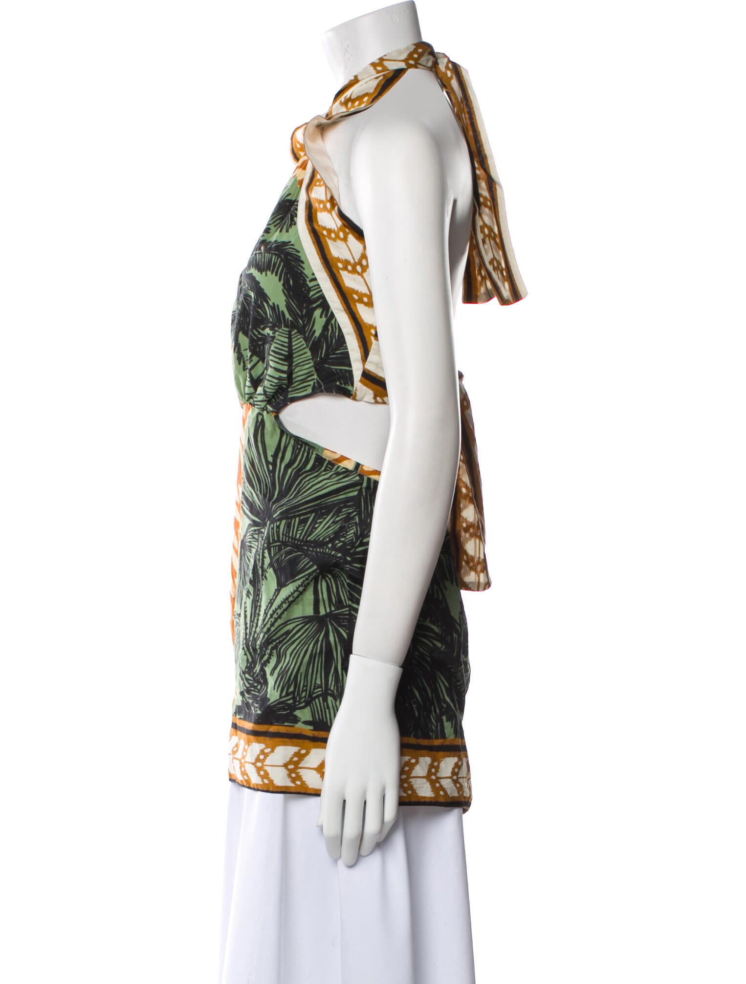 Johanna Ortiz Printed Halterneck Top