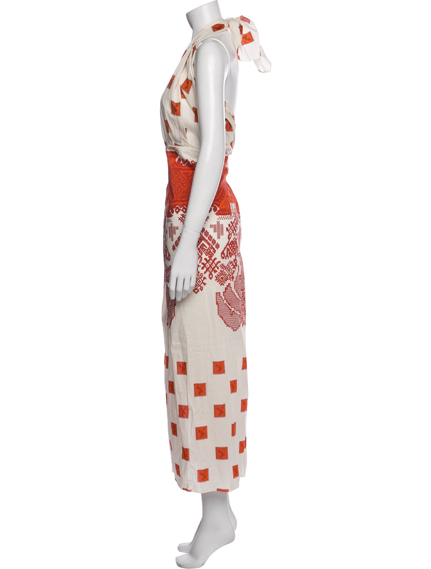 Johanna Ortiz Printed Long Dress