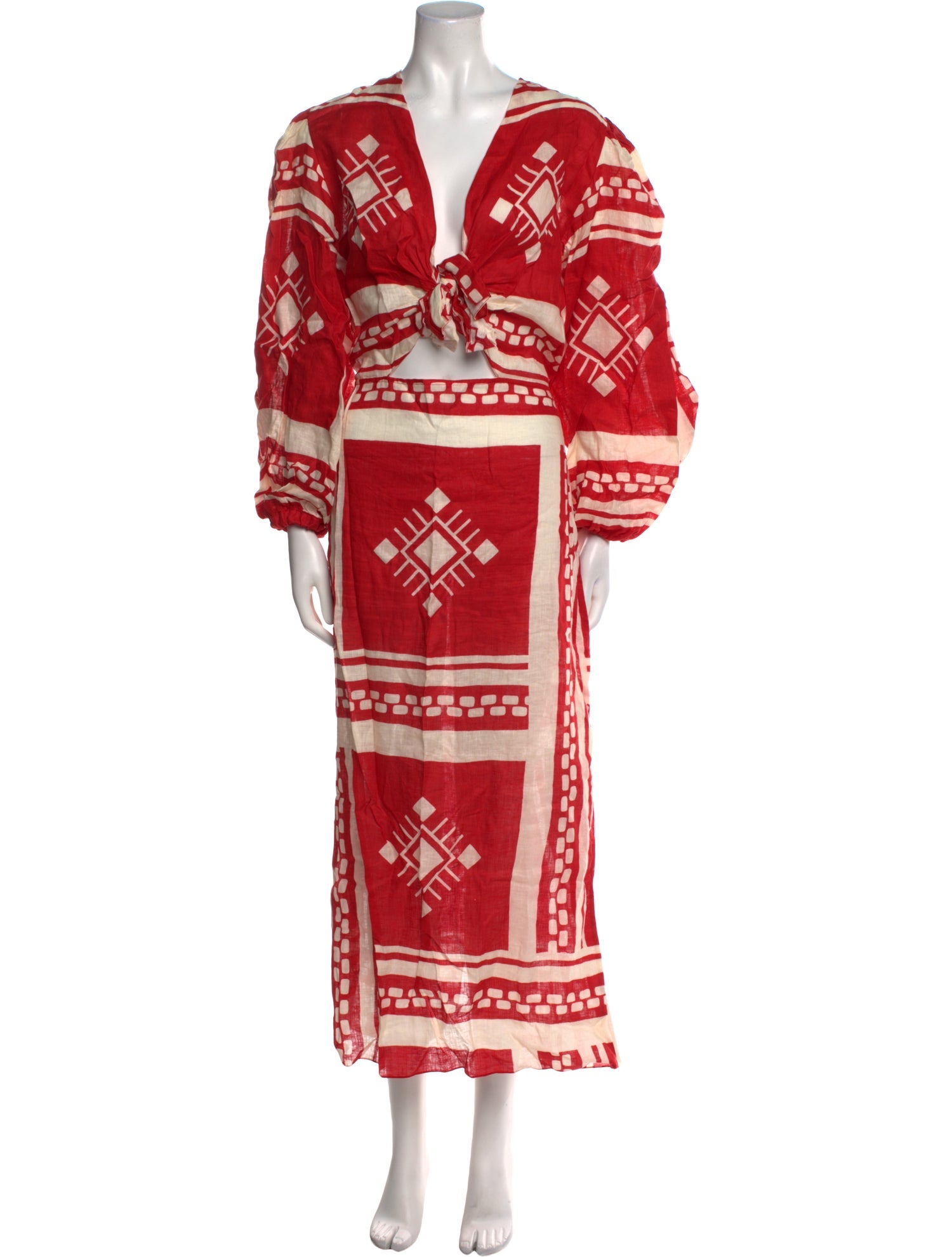 Johanna Ortiz Linen Long Dress