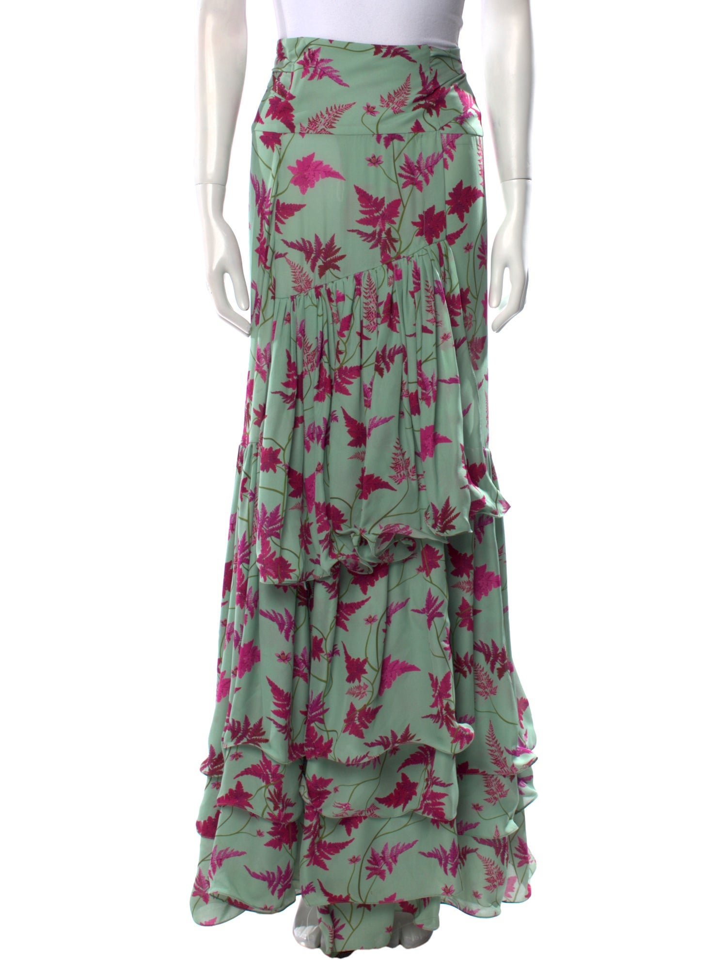 Johanna Ortiz Floral Print Long Skirt