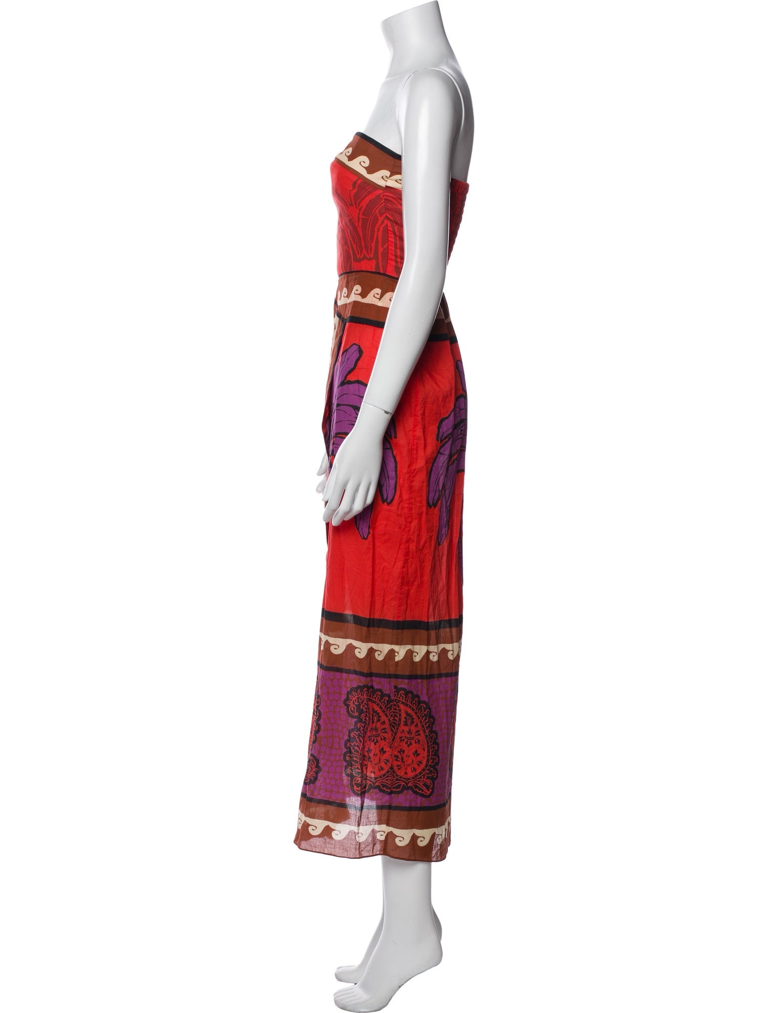 Johanna Ortiz Printed Midi Length Dress