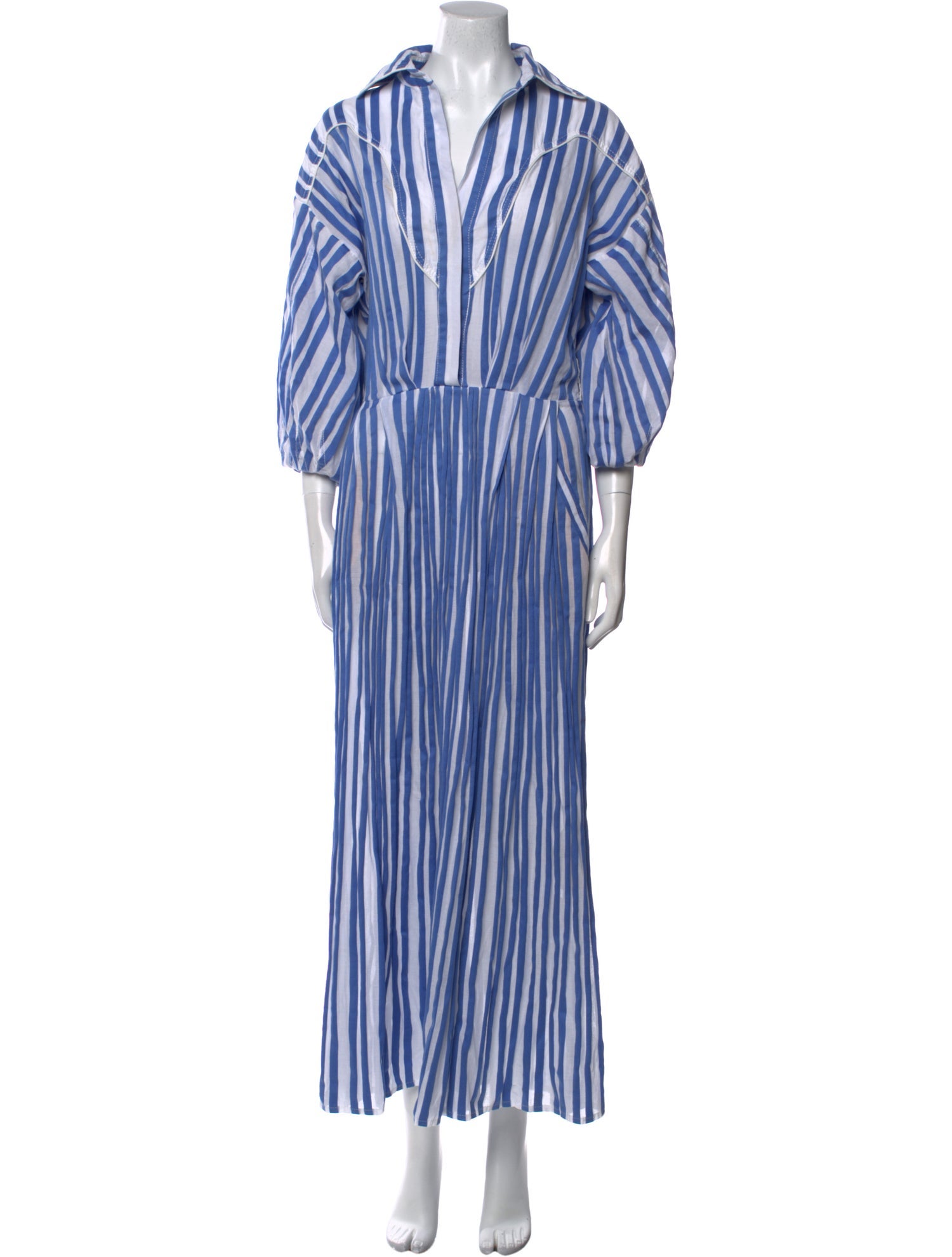 Johanna Ortiz Striped Long Dress