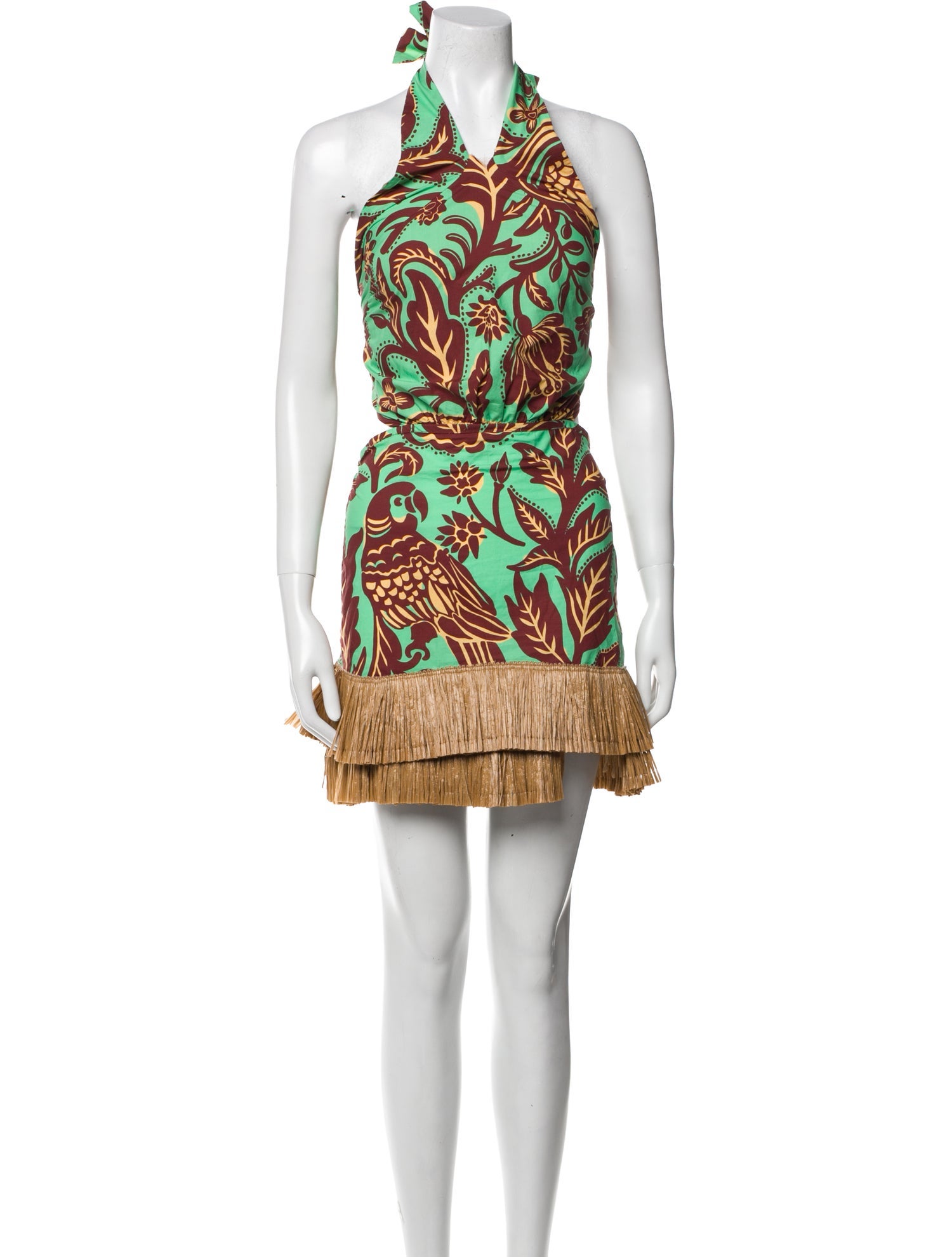 Johanna Ortiz Printed Mini Dress