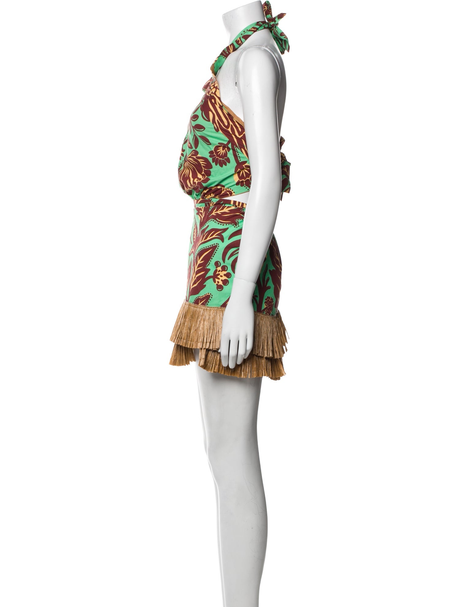 Johanna Ortiz Printed Mini Dress