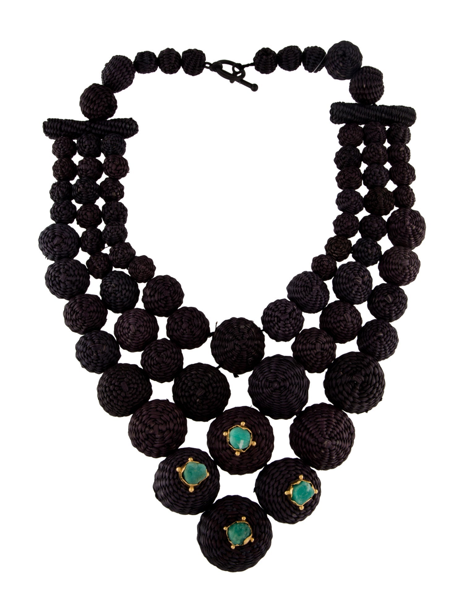 Johanna Ortiz Raffia "Hunter Iraca Palm" Collar Necklace
