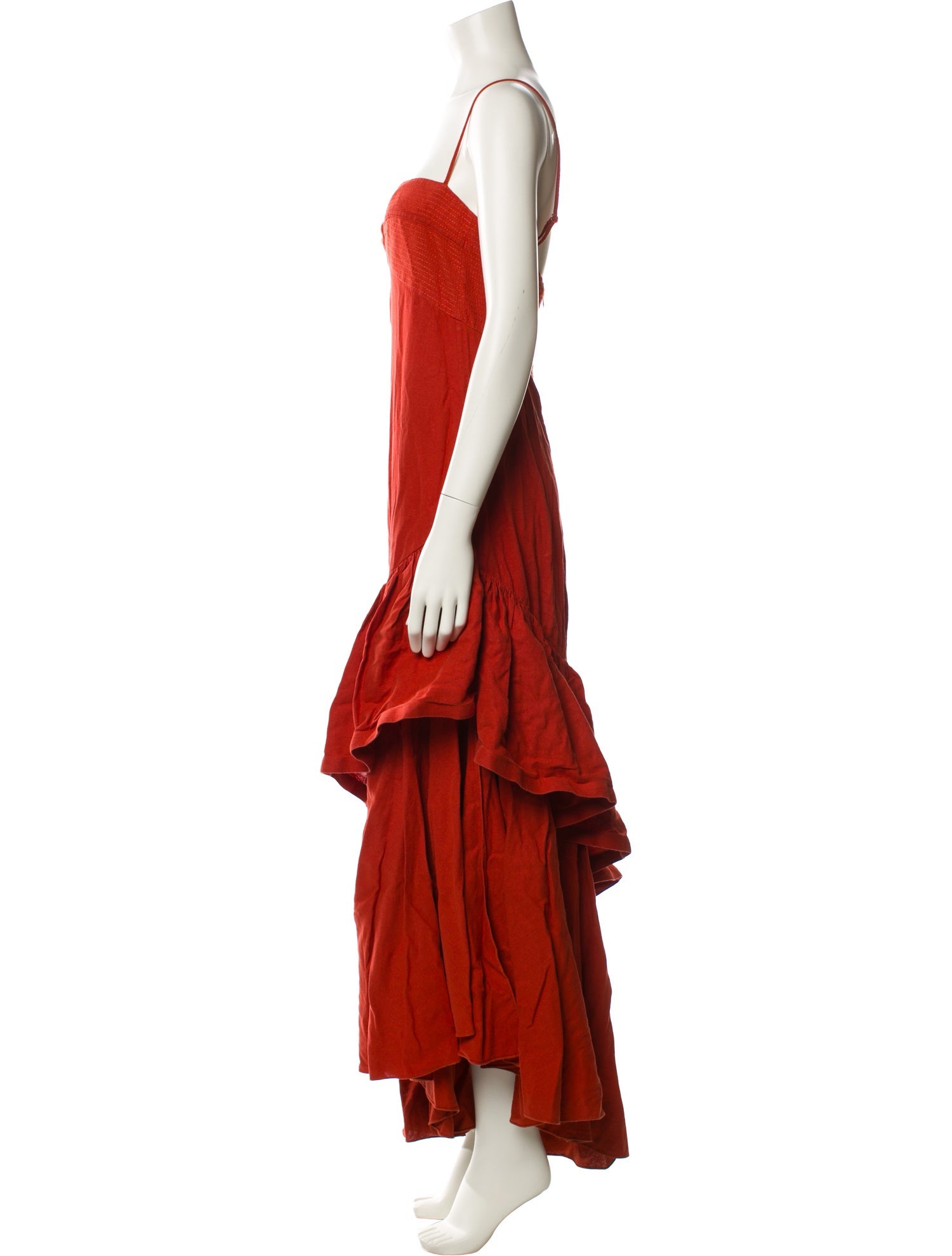 Johanna Ortiz Square Neckline Long Dress