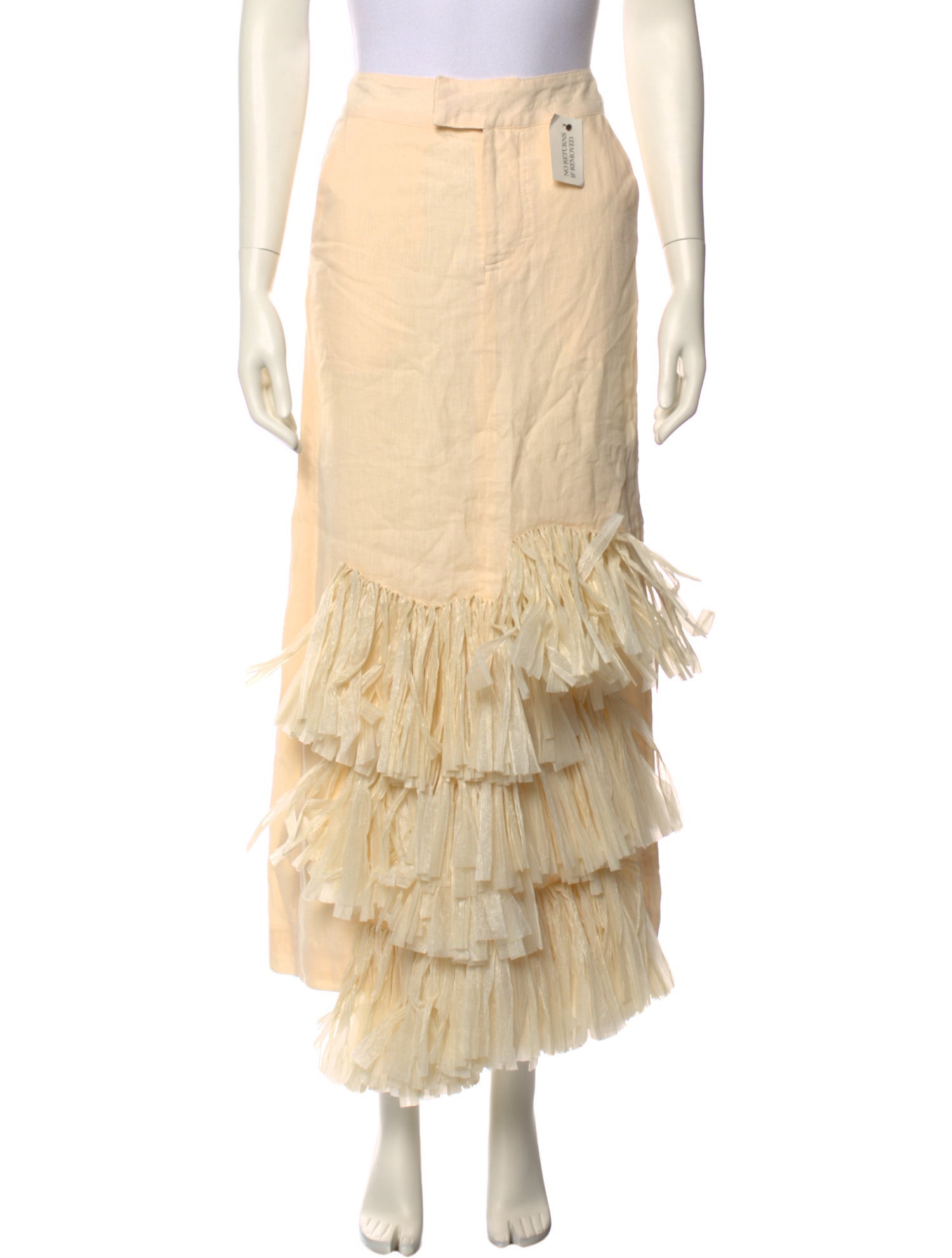 Johanna Ortiz Linen Midi Length Skirt w/ Tags