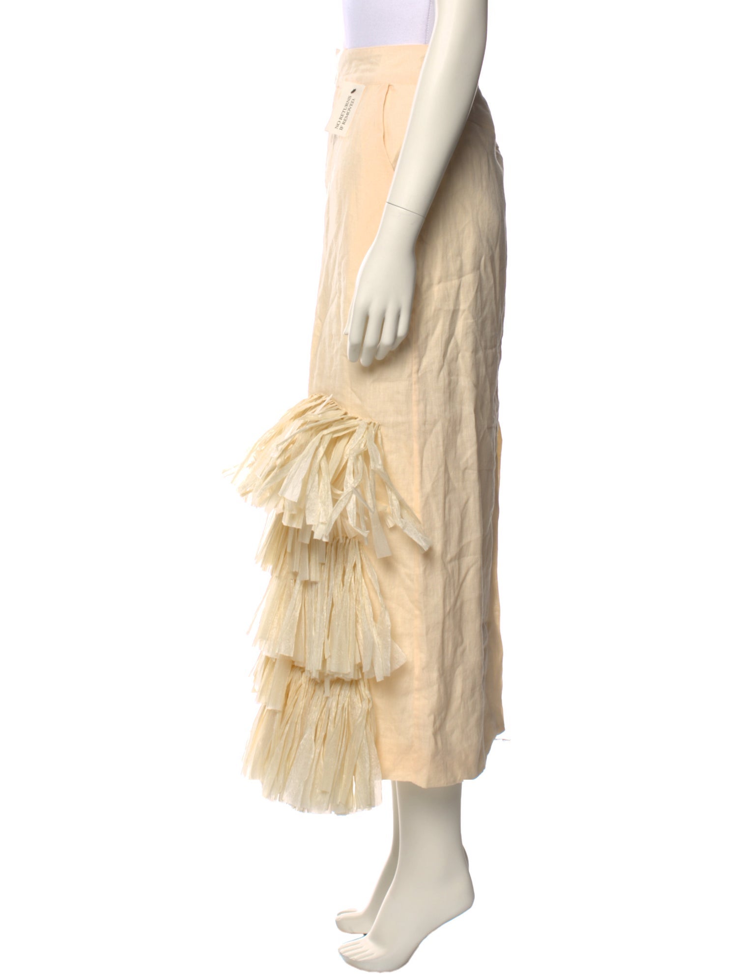 Johanna Ortiz Linen Midi Length Skirt w/ Tags