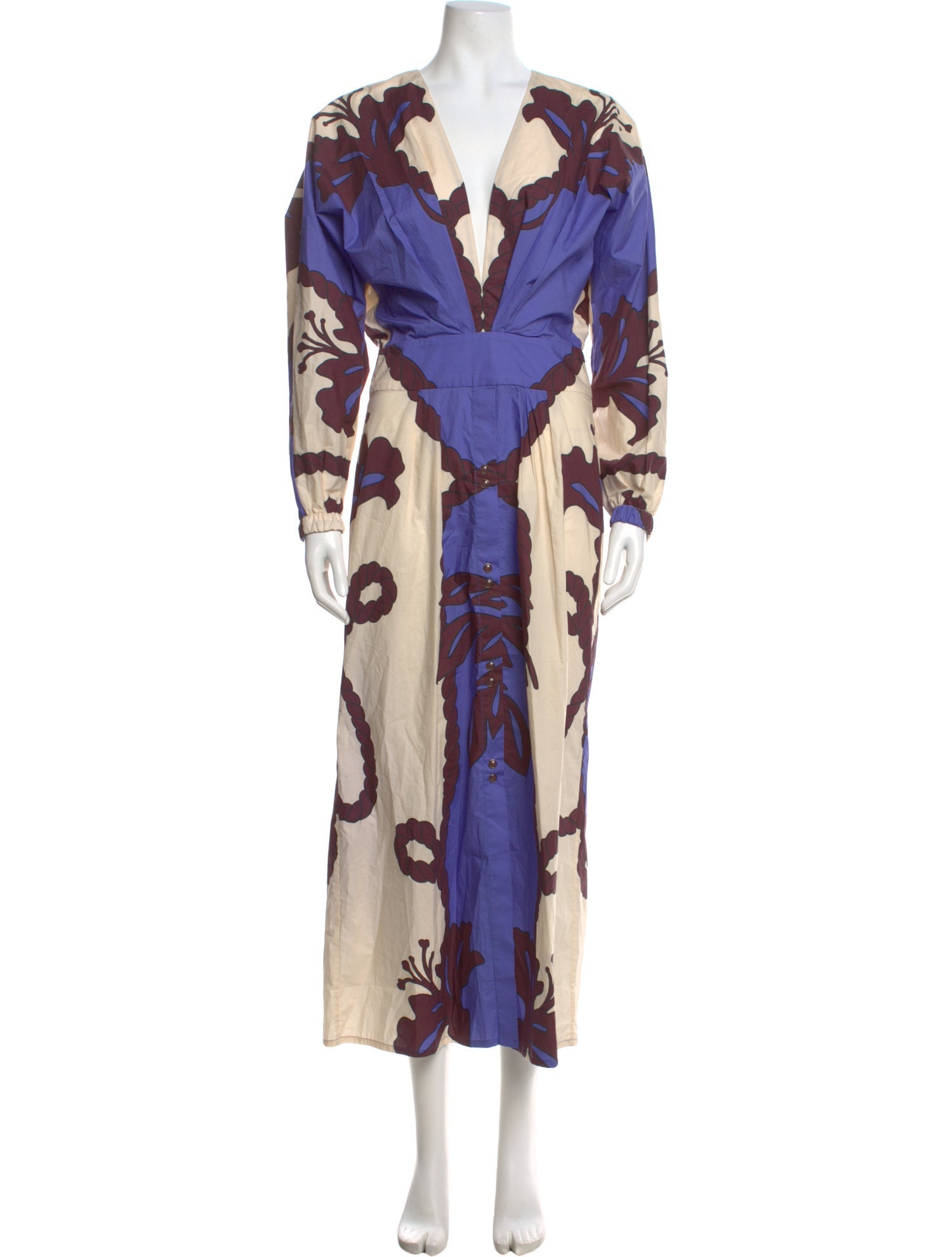 Johanna Ortiz Printed Long Dress w/ Tags