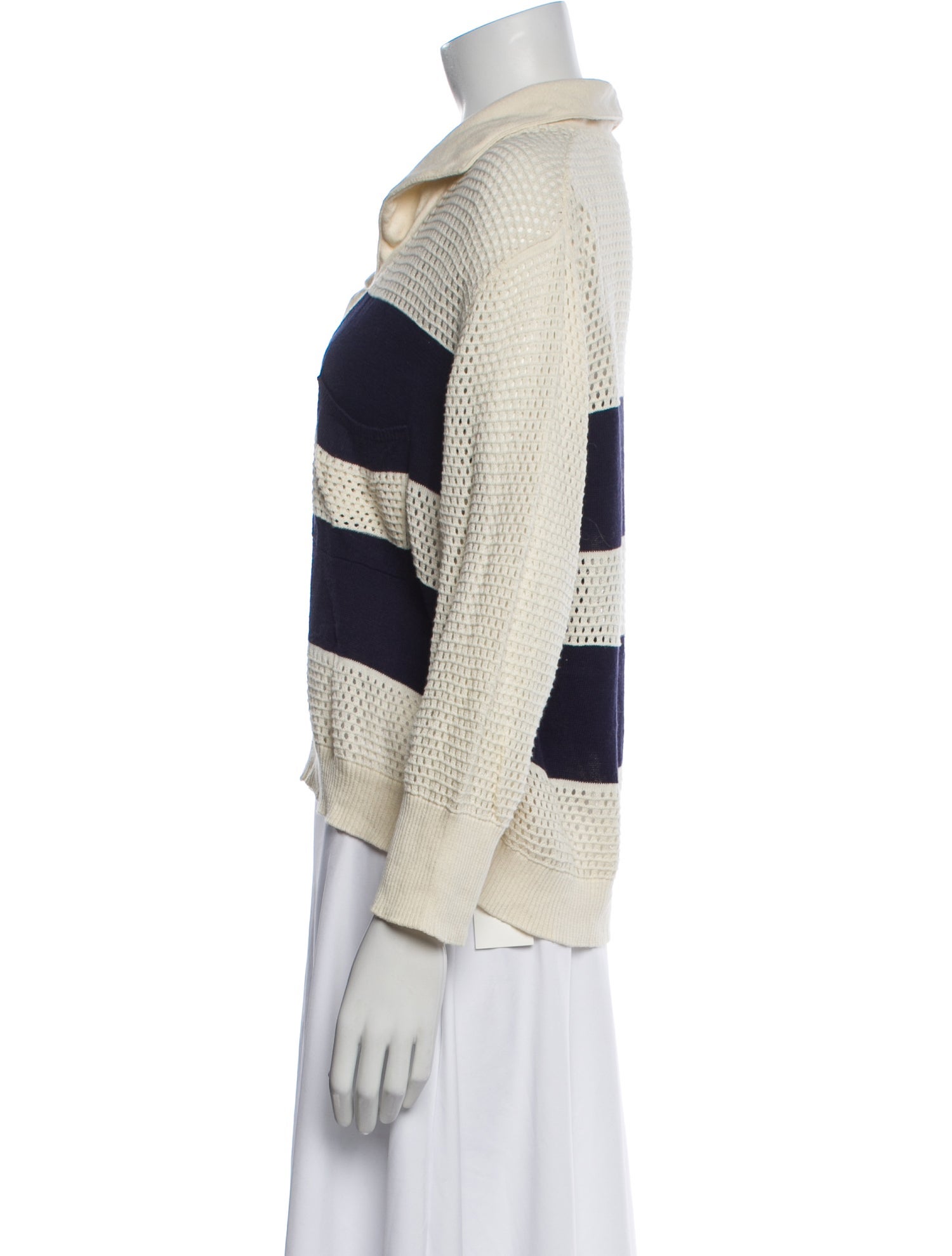 Johanna Ortiz Striped V-Neck Sweater