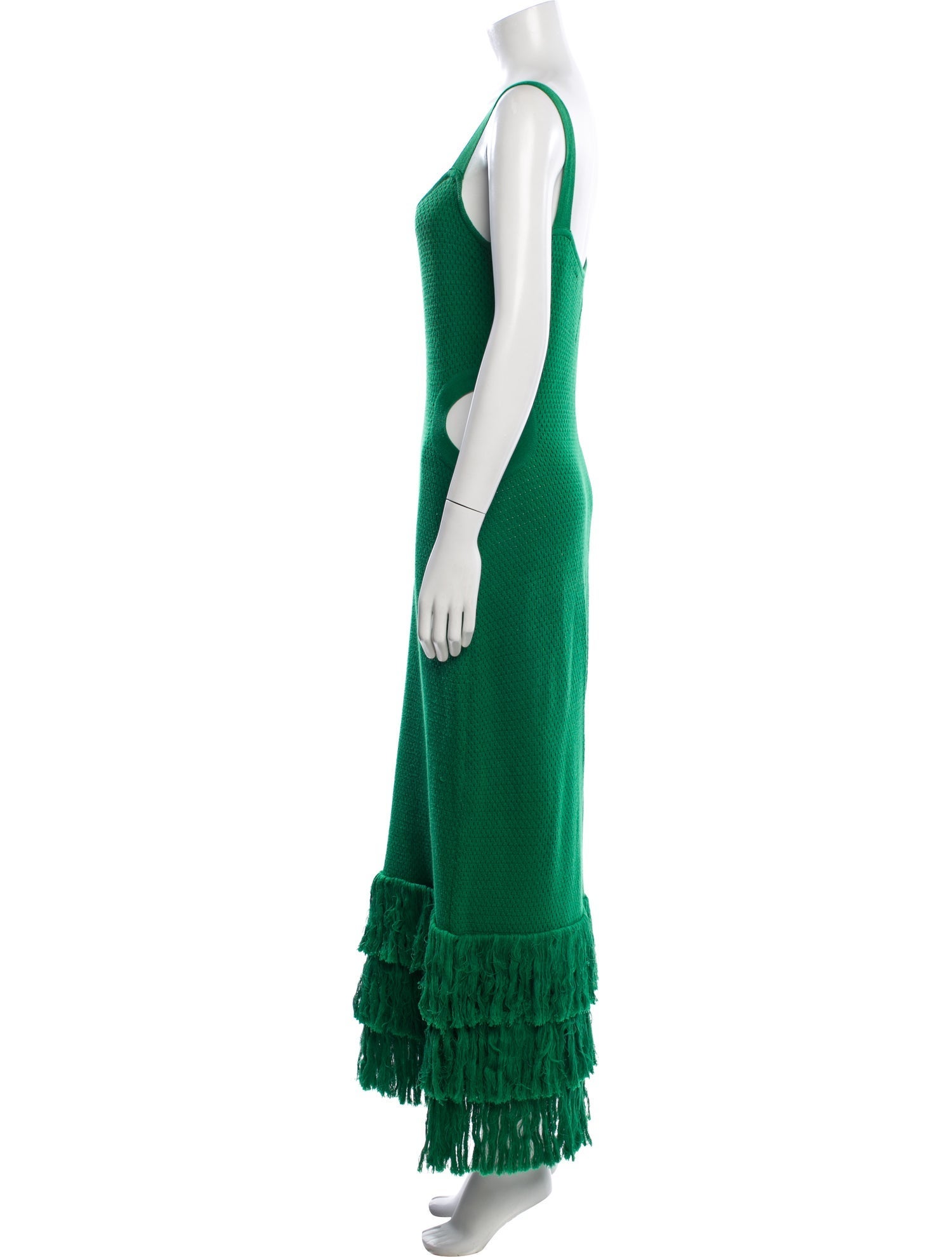 Johanna Ortiz Scoop Neck Long Dress