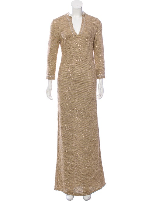 Oscar de la Renta Silk Maxi Dress