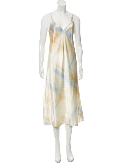 Oscar de la Renta Sleeveless Maxi Dress Blue