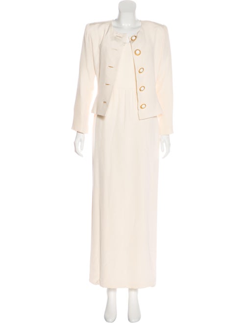 Oscar de la Renta Structured Maxi Dress Set Champa