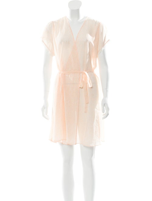 Oscar de la Renta Printed Short Sleeve Nightgown O