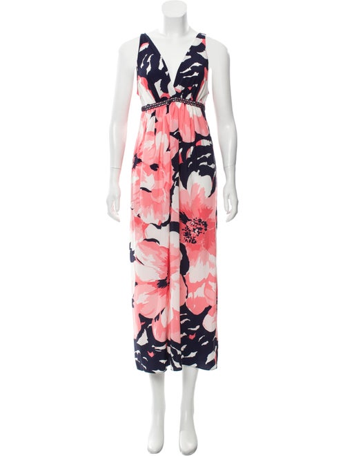 Oscar de la Renta Sleeveless Maxi Dress Pink