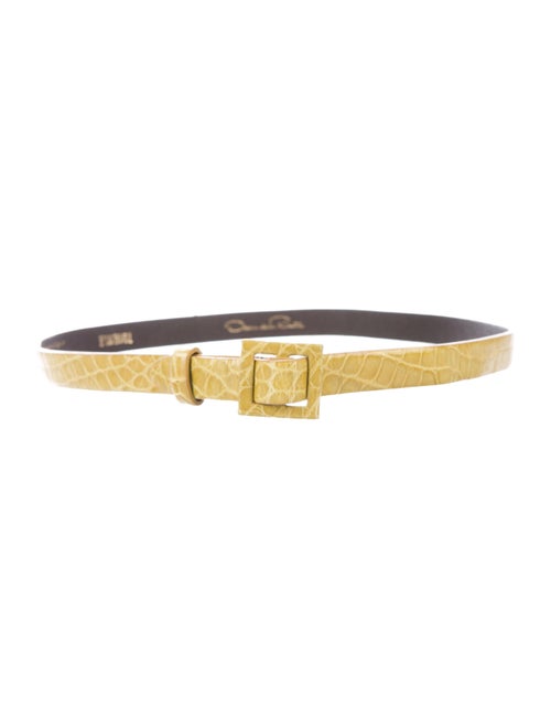 Oscar de la Renta Alligator Narrow Belt