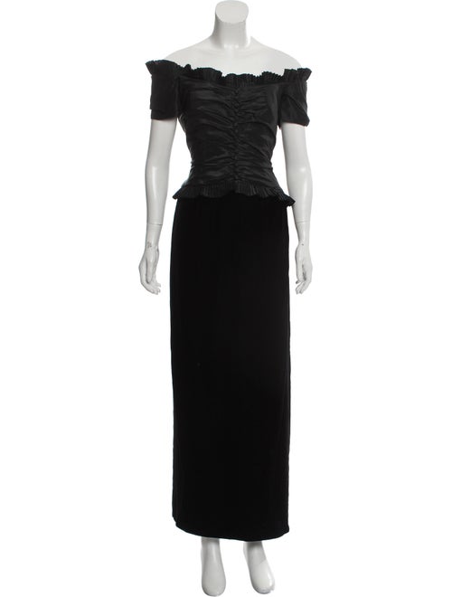 Oscar de la Renta Sleeveless Maxi Dress Black