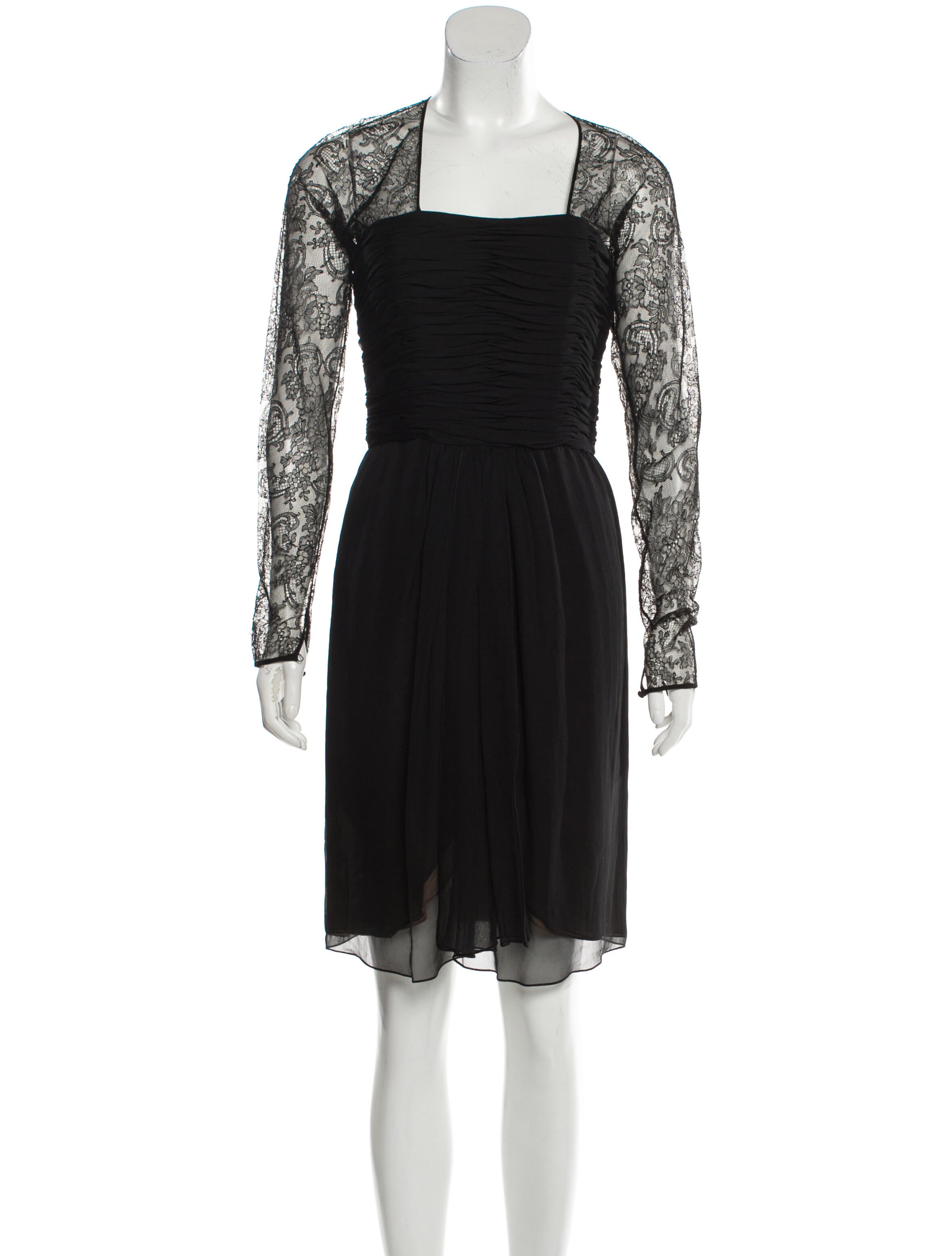 Oscar de la Renta Long Sleeve Mini Dress - Black Dresses, Clothing - OSC110778 | The RealReal Oscar de la Renta Long Sleeve Mini Dress - Black Dresses, Clothing - OSC110778 | The RealReal