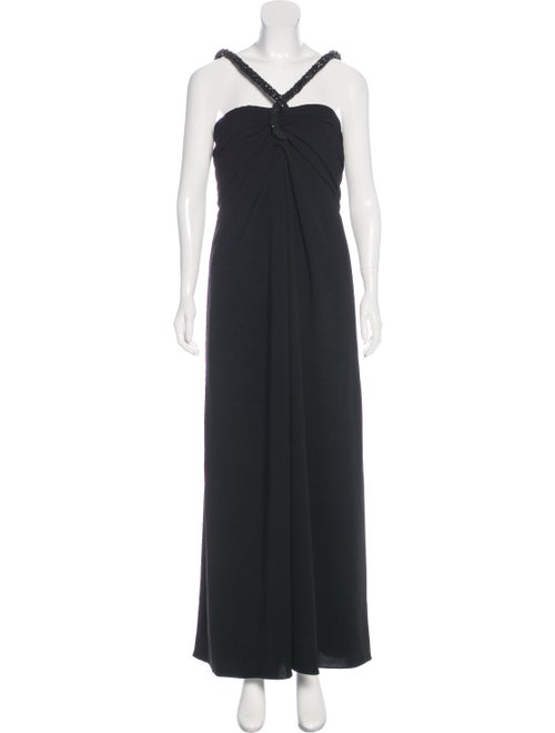 Oscar de la Renta Sleeveless Maxi Dress Black