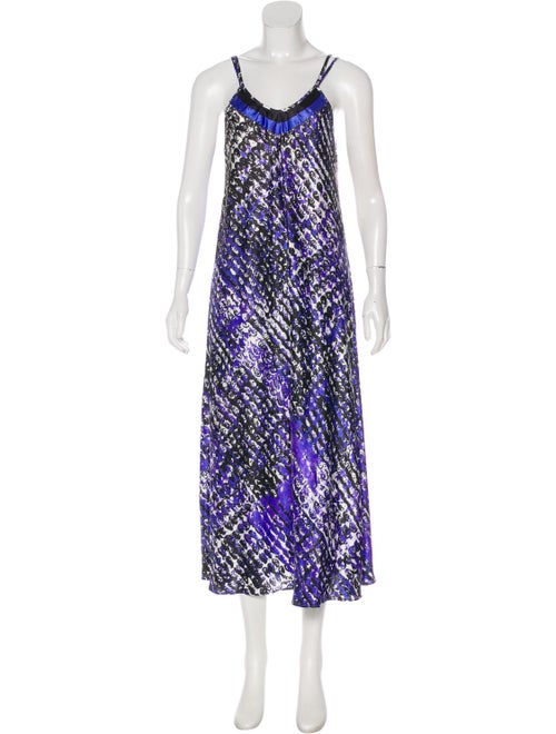 Oscar de la Renta Sleeveless Maxi Dress Purple