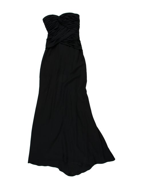 Oscar de la Renta Silk Maxi Dress Black