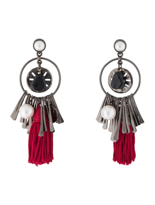 Oscar de la Renta Tassel Charm Earrings