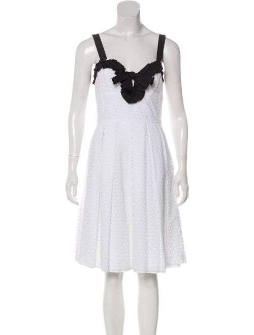 Oscar de la Renta Sleeveless Mini Dress White