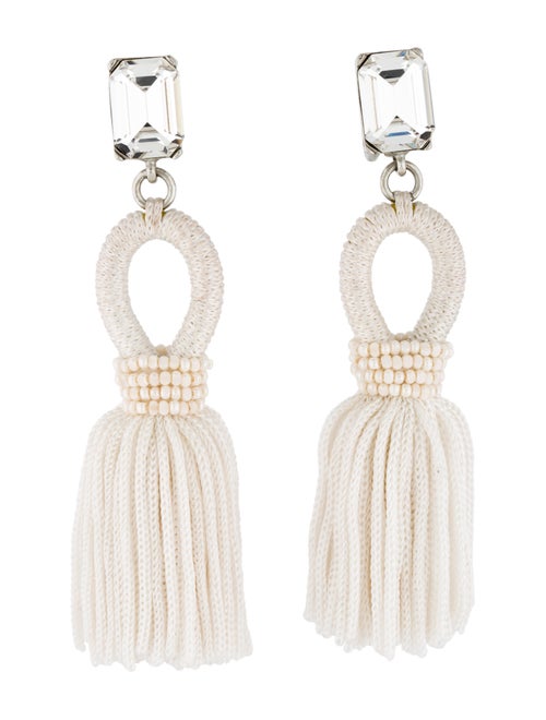 Oscar de la Renta Short Tassel Clip-On Earrings Si