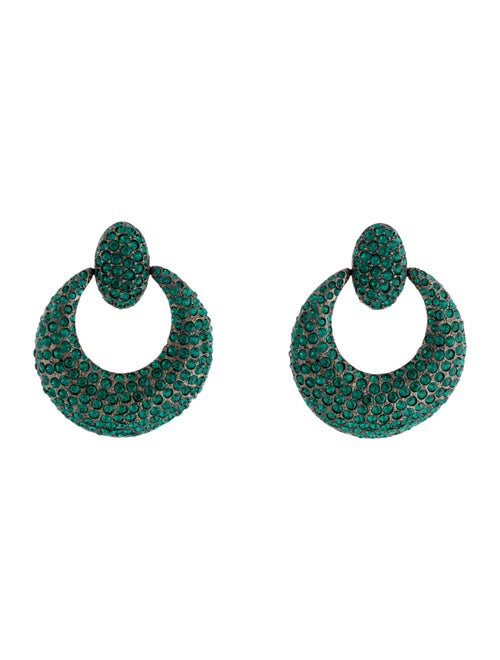 Oscar de la Renta Runway Pavé Knock Clip-On Hoop E