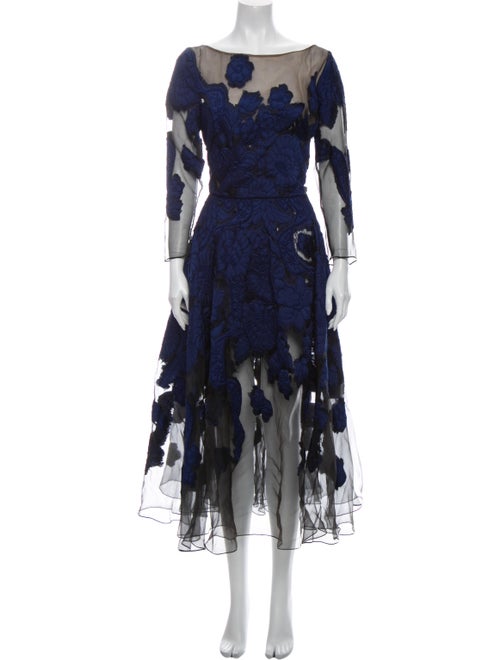 Oscar de la Renta 2019 Long Dress Blue