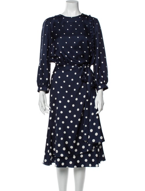 Oscar de la Renta 2019 Midi Length Dress Blue