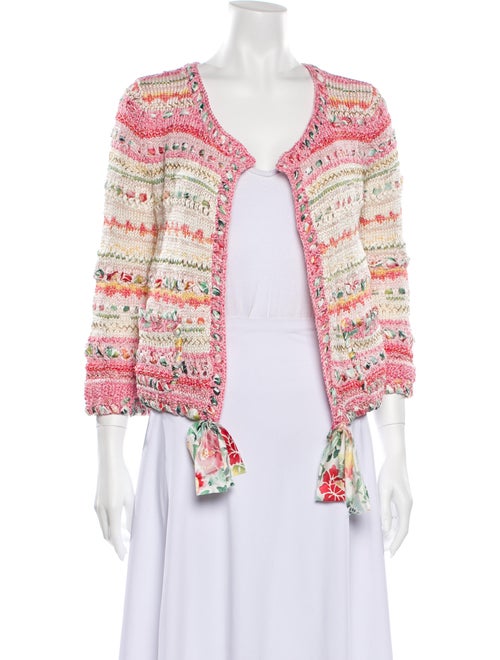 Oscar de la Renta 2010 Silk Sweater Pink