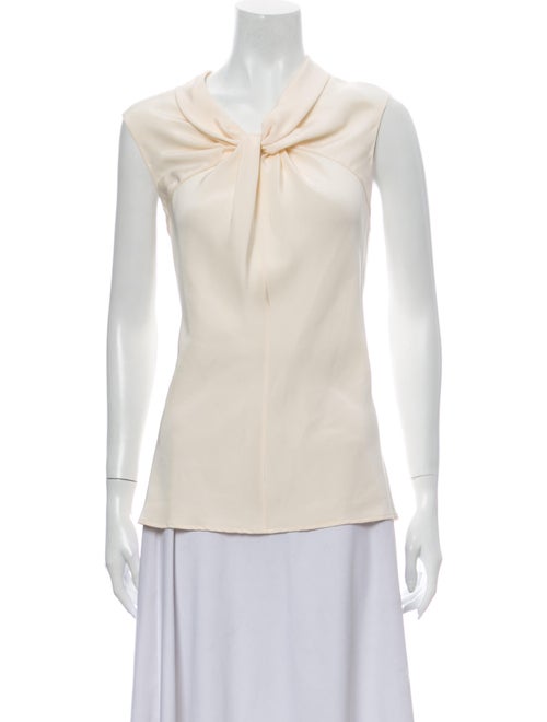 Oscar de la Renta Silk Asymmetrical Blouse
