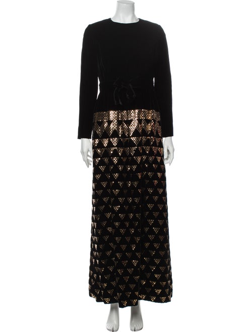 Oscar de la Renta Vintage Long Dress Black