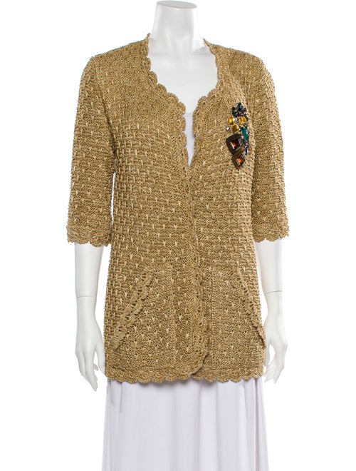 Oscar de la Renta 2010 Silk Sweater Brown