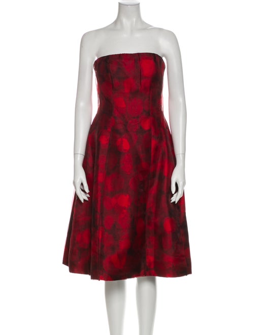 Oscar de la Renta 2016 Mini Dress Red