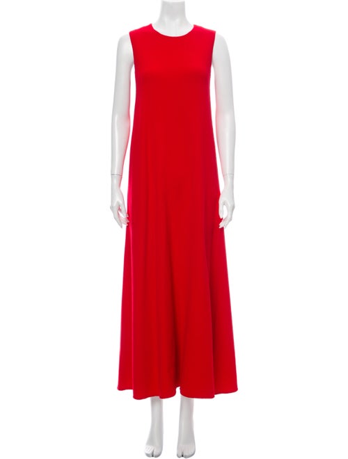 Oscar de la Renta Virgin Wool Long Dress Wool