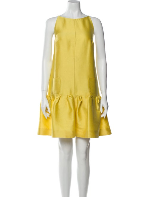 Oscar de la Renta 2008 Mini Dress Yellow