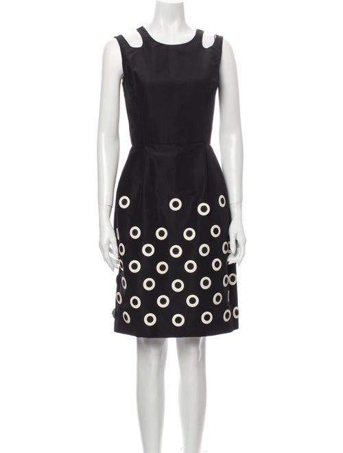 Oscar de la Renta 2008 Knee-Length Dress Black