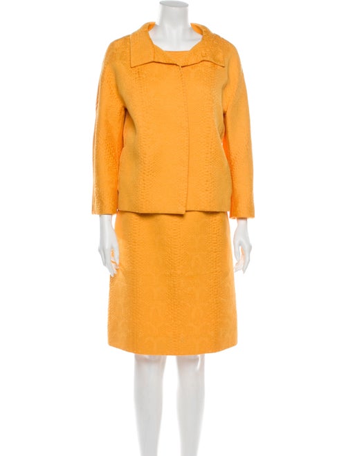 Oscar de la Renta Vintage Dress Set Orange