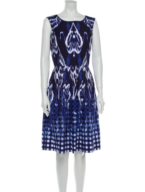 Oscar de la Renta 2015 Knee-Length Dress Blue